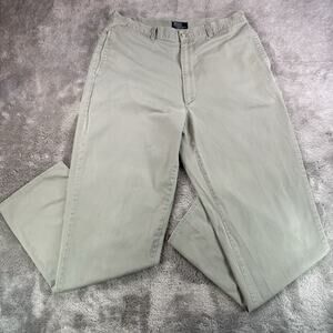 Vintage Polo Ralph Lauren Chino Pants Mens 36x36(actual 34x35) Made In USA Khaki